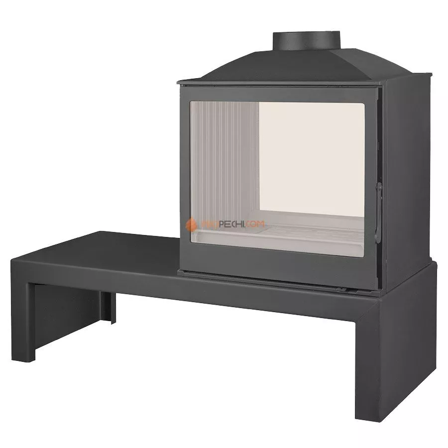Печь-камин Liseo Castiron LCI 5 GDF Table, двусторонняя