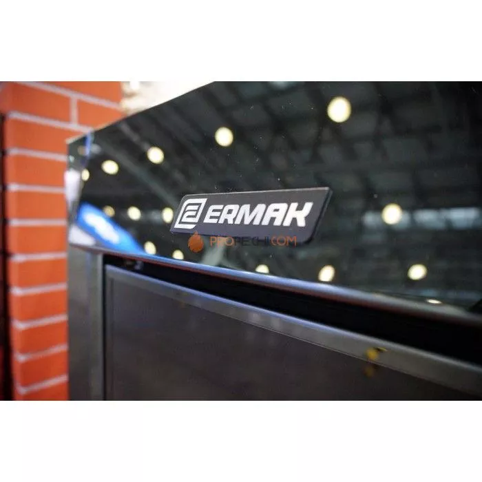 Дровяная печь для бани Ермак 20 Сетка-Премиум BLACK (с чугунной топкой)