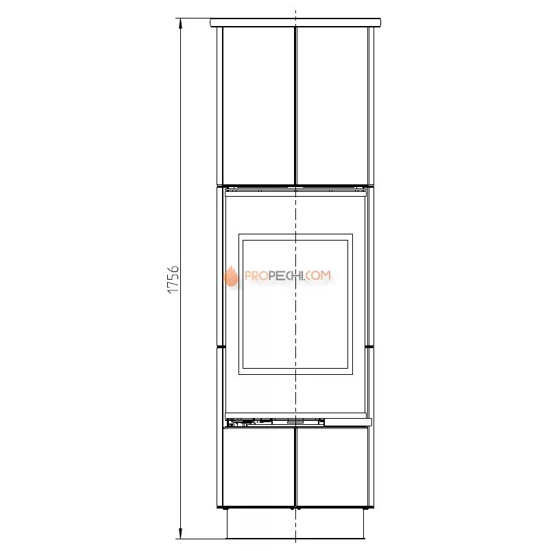 Печь-камин Thorma DELIA Plus Serpentino, черная