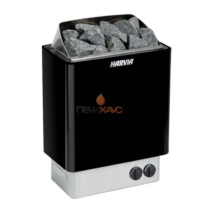 Электрическая печь Harvia Trendi Kip60T Black (со встроенным пультом)