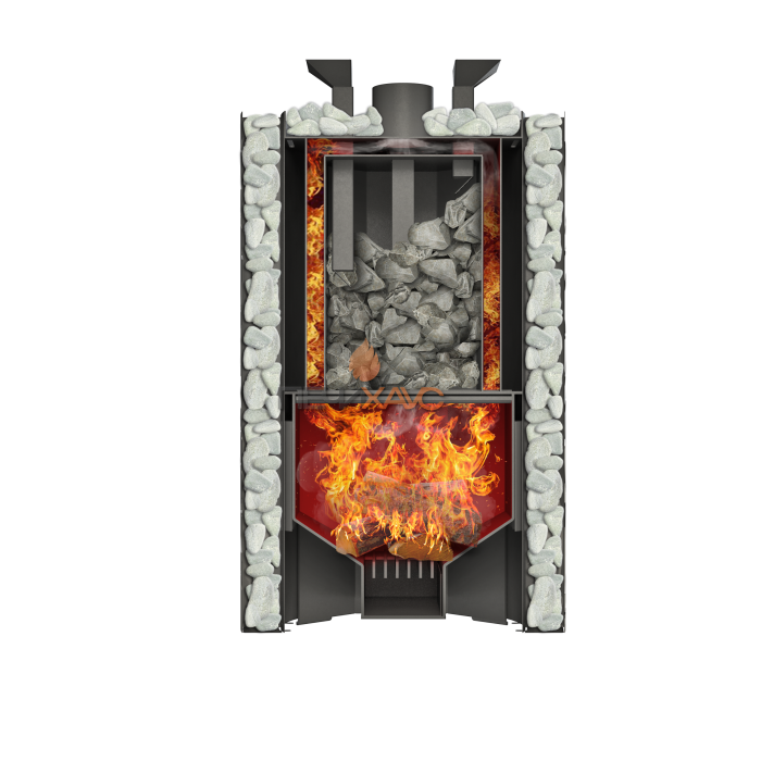 Дровяная печь для бани Grill’D Violet World Steel Short Window Max