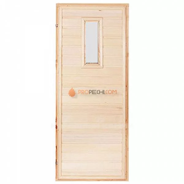 Дверь для бани  1900х700 мм осиновая со стеклом