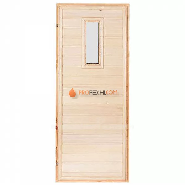 Дверь для бани  1900х700 мм осиновая со стеклом