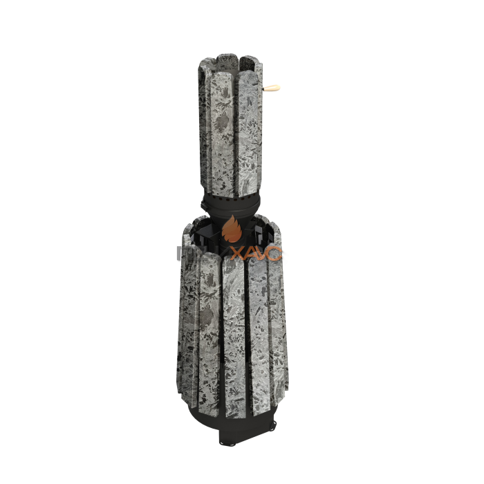 Дровяная банная печь Grill’D Cometa 180 Vega Long Window Max, Stone (Серпентинит) Pro