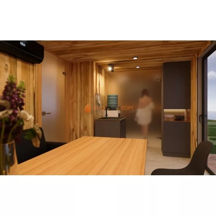 Коммерческая каркасная баня Woodson 7х5 (утепление 100)