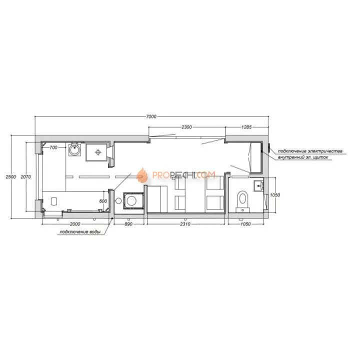 Каркасная баня Woodson Panoramic 7