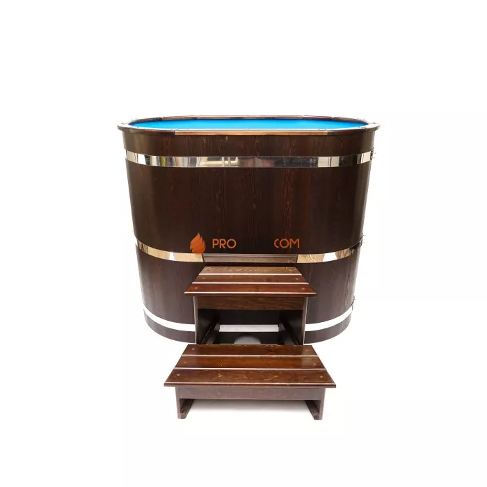 Купель овальная НКЗ STANDARD из кедра, с пластиковой вставкой, 120x78x130 см