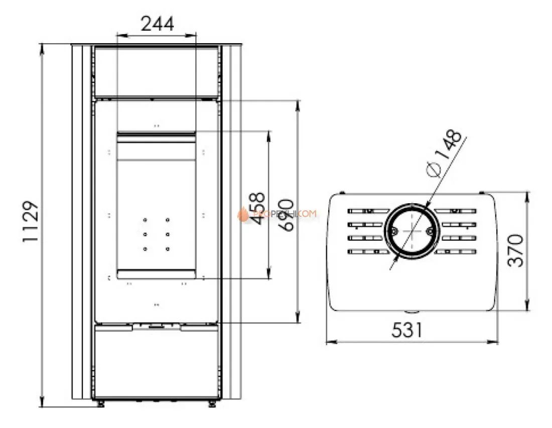 Печь-камин Мета-Бел Нарочь