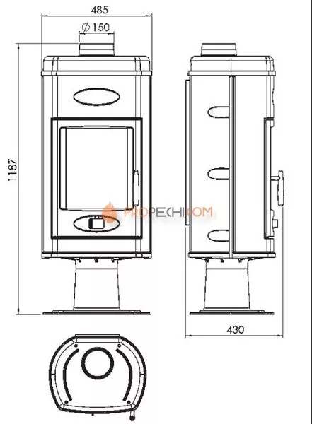 Печь-камин Plamen Hana