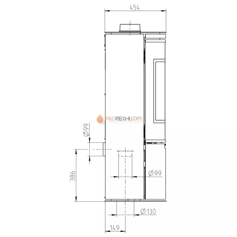 Печь-камин Thorma TOLEDO exclusive, черная