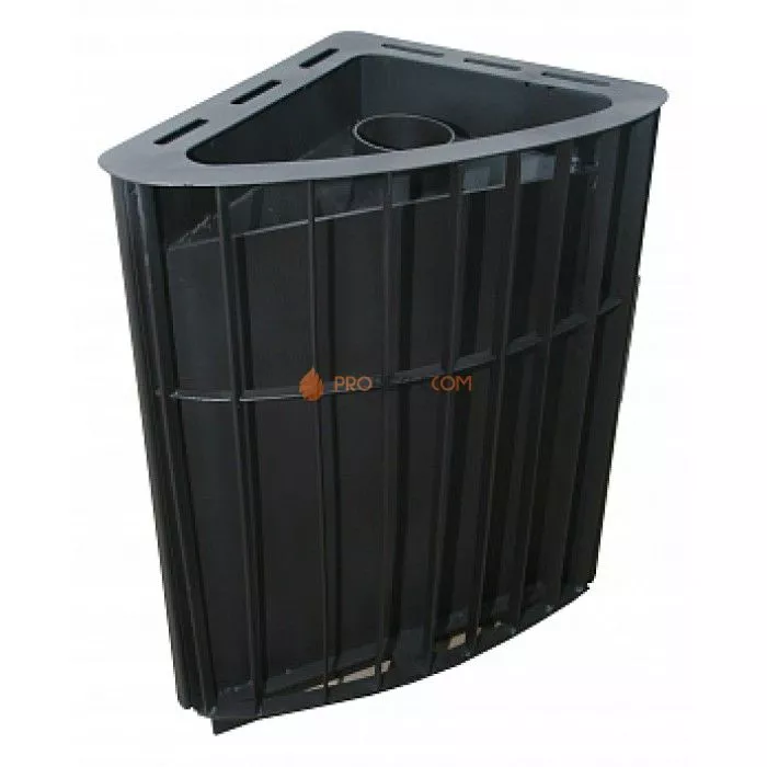 Дровяная печь для бани Варвара Бермуда правая удлиненная Панорамная дверь