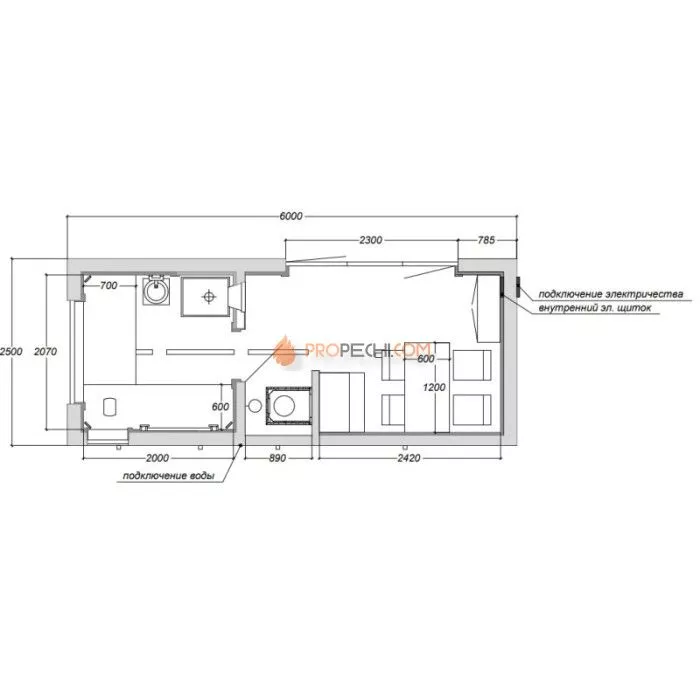 Каркасная баня Woodson Panoramic 6