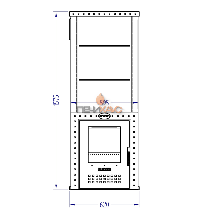 Газовая печь для бани Klover 35-RV 310S ( Серпентинит )