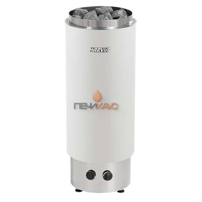 Электрическая печь Harvia Cilindro PC70F White (со встроенным пультом)