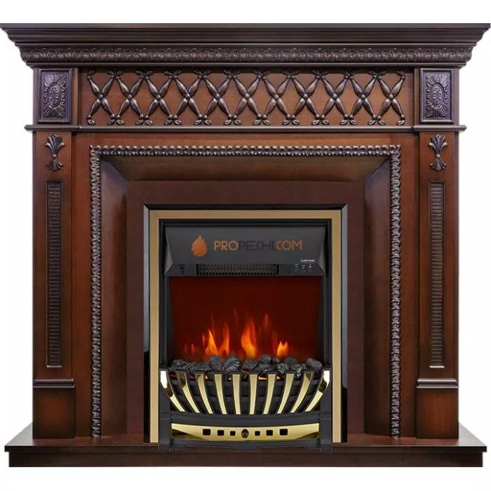 Каминокомплект Royal Flame Alexandria - махагон коричневый антик с очагом Aspen Gold