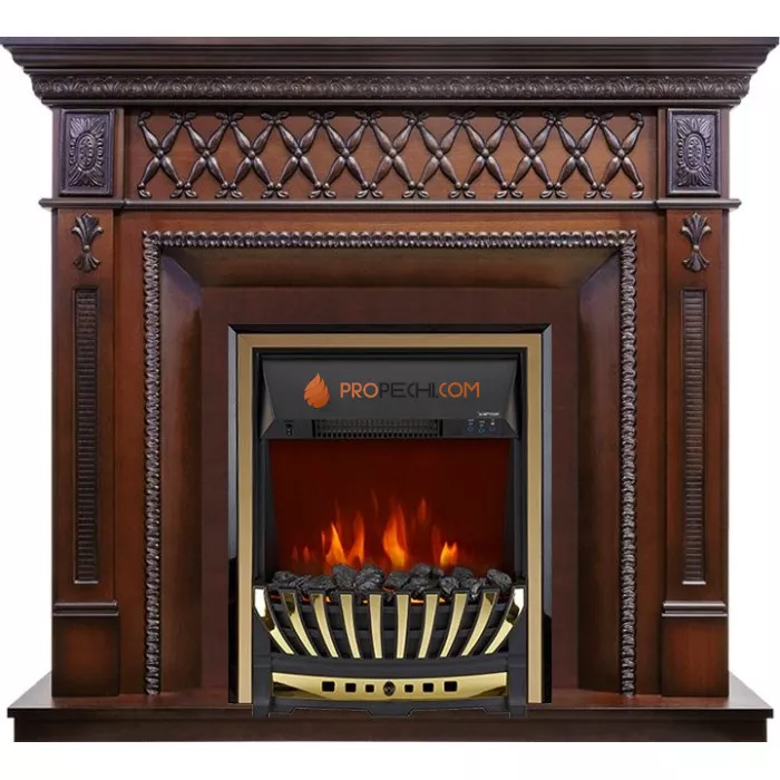 Каминокомплект Royal Flame Alexandria - махагон коричневый антик с очагом Aspen Gold