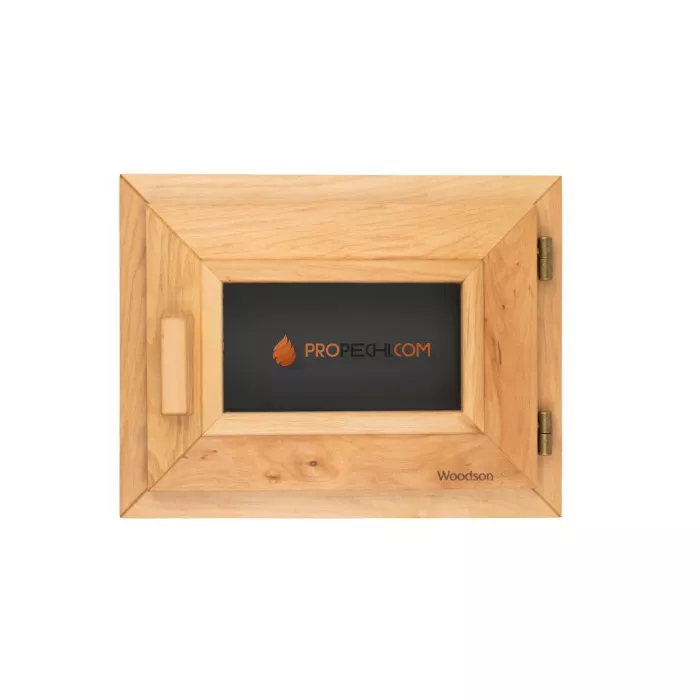 Окно Woodson PRO 40x30, стекло GREY ольха, левое