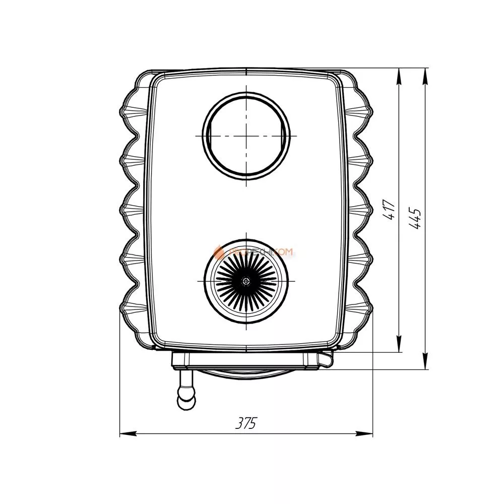 Мини-печь-камин отопительно-варочная "Бахтинка" (цв.черный)