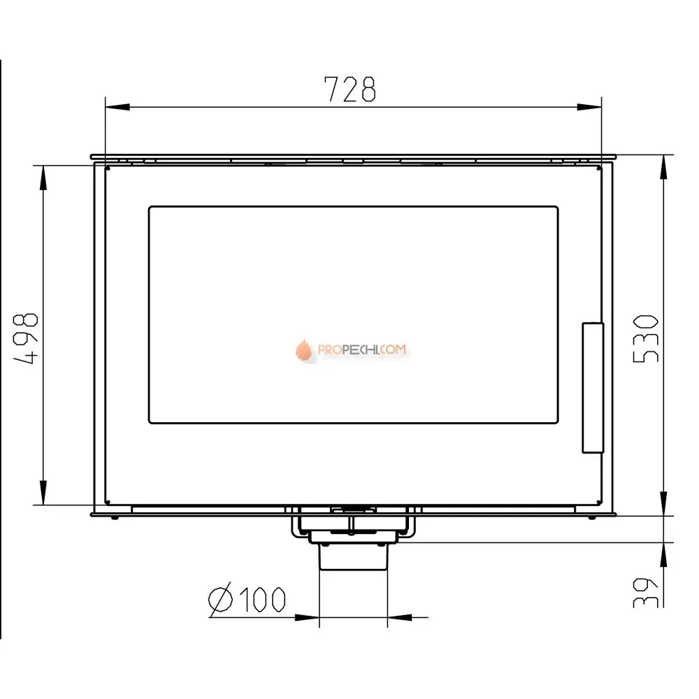 Печь-камин Thorma BILBAO UNI, черная
