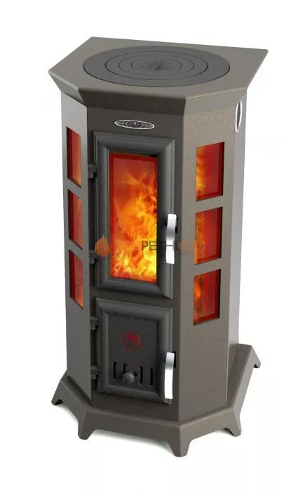 Печь-Камин TMF Статика Секста, черная бронза