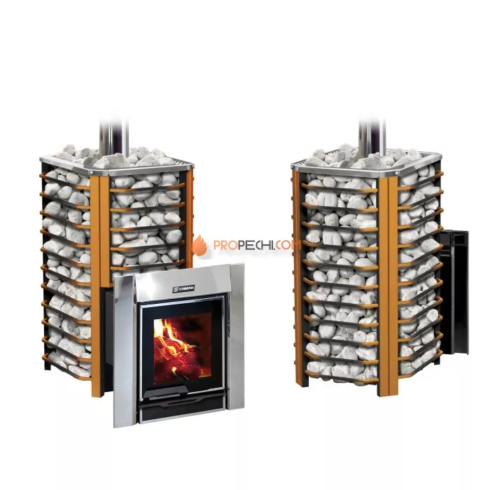 Дровяная печь для бани Ермак 36 Сетка-Премиум (сталь)