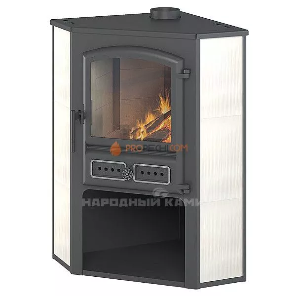 Печь-камин Этна (БКД) угловой «Бежевый»