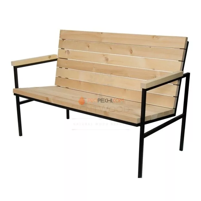 Скамья Лофт со спинкой кедр