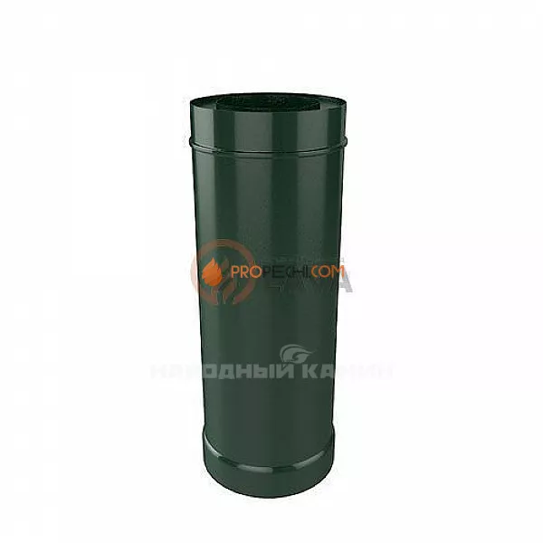 Труба-сэндвич 150/220 мм. 0,5 м. зеленый (6005)