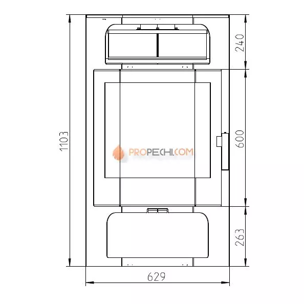 Печь-камин Thorma FRANKFURT, серая