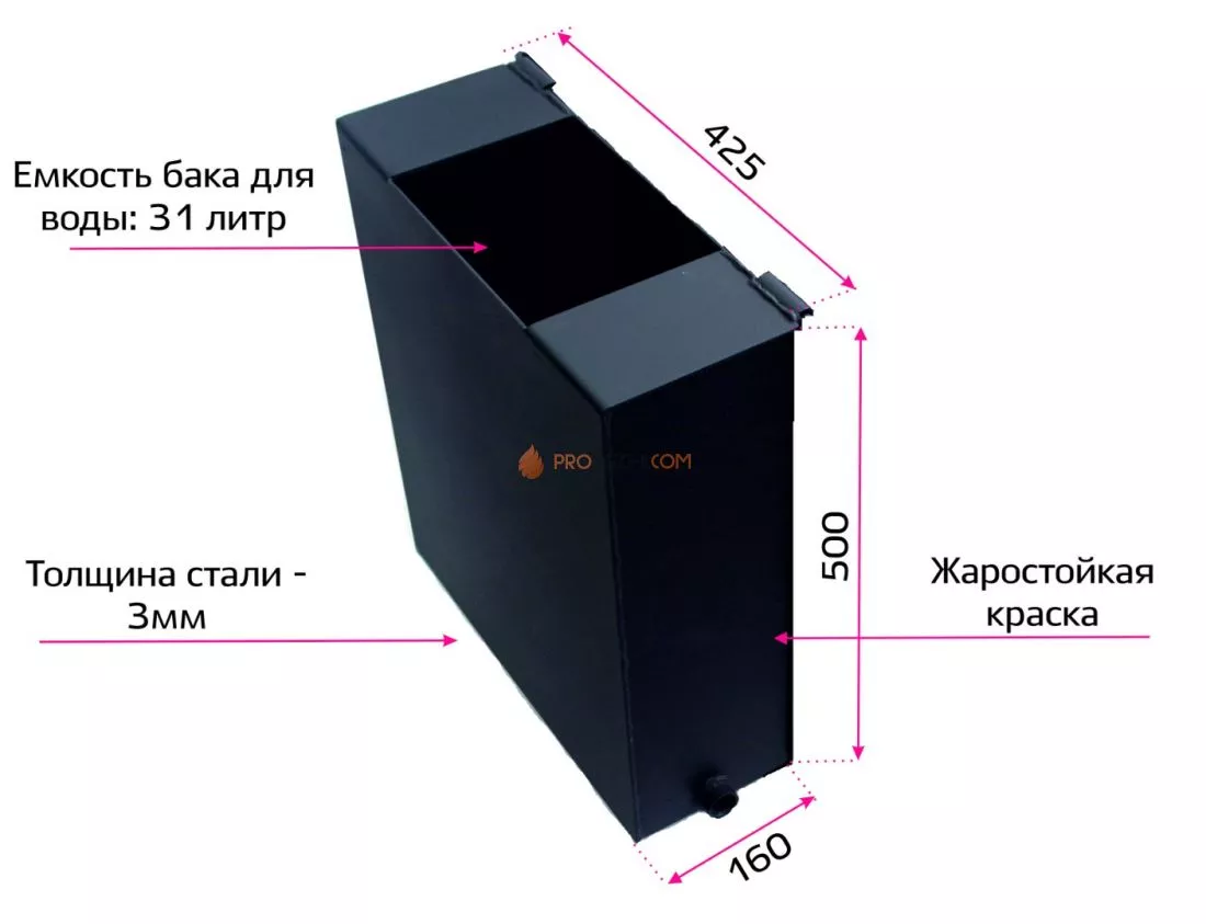 Бак для печи банной печи НМК Копеечка