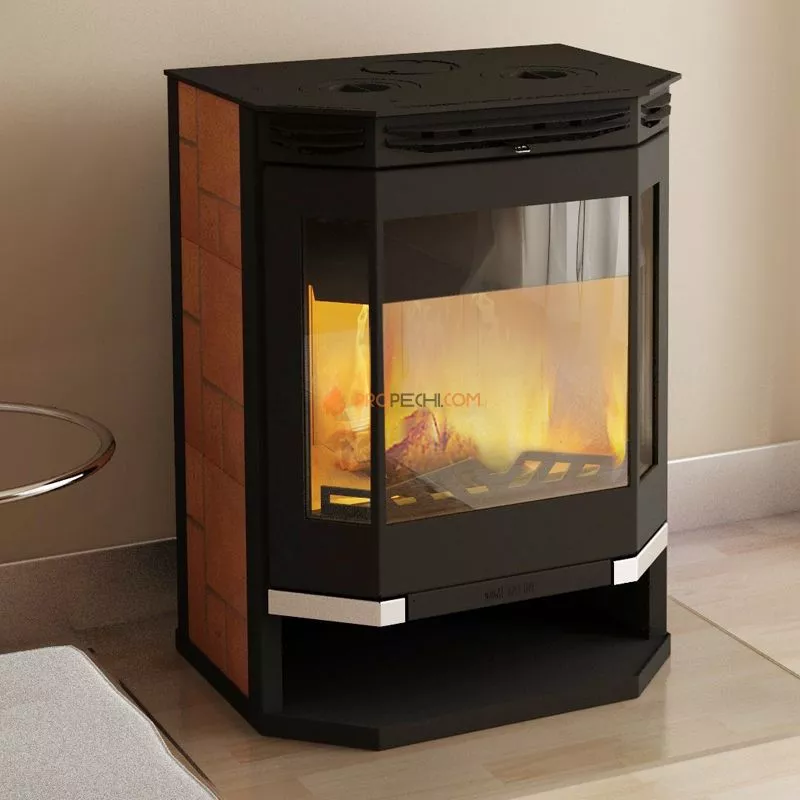 Печь-камин Мета Ангара12 с плитой