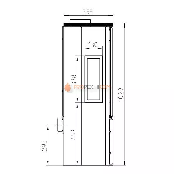 Печь-камин Thorma WIESBADEN, черная