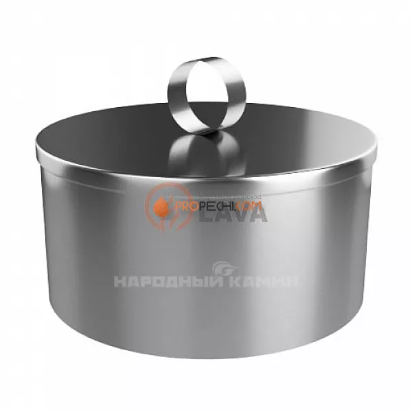 Заглушка с ручкой 120, нерж. 439 (0,5)