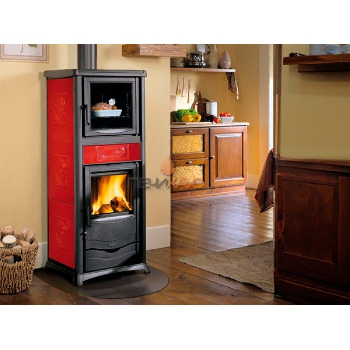 Печь-камин La Nordica TermoRossella Plus Forno DSA 4,0 Liberty Bordeaux