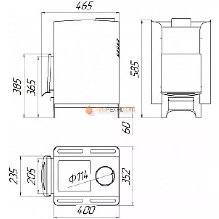 Дровяная печь для бани Варвара Банник