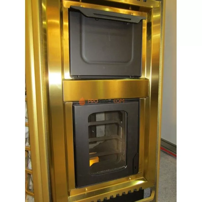 Дровяная печь для бани Ермак 30 Сетка-Люкс GOLD (нержавейка)