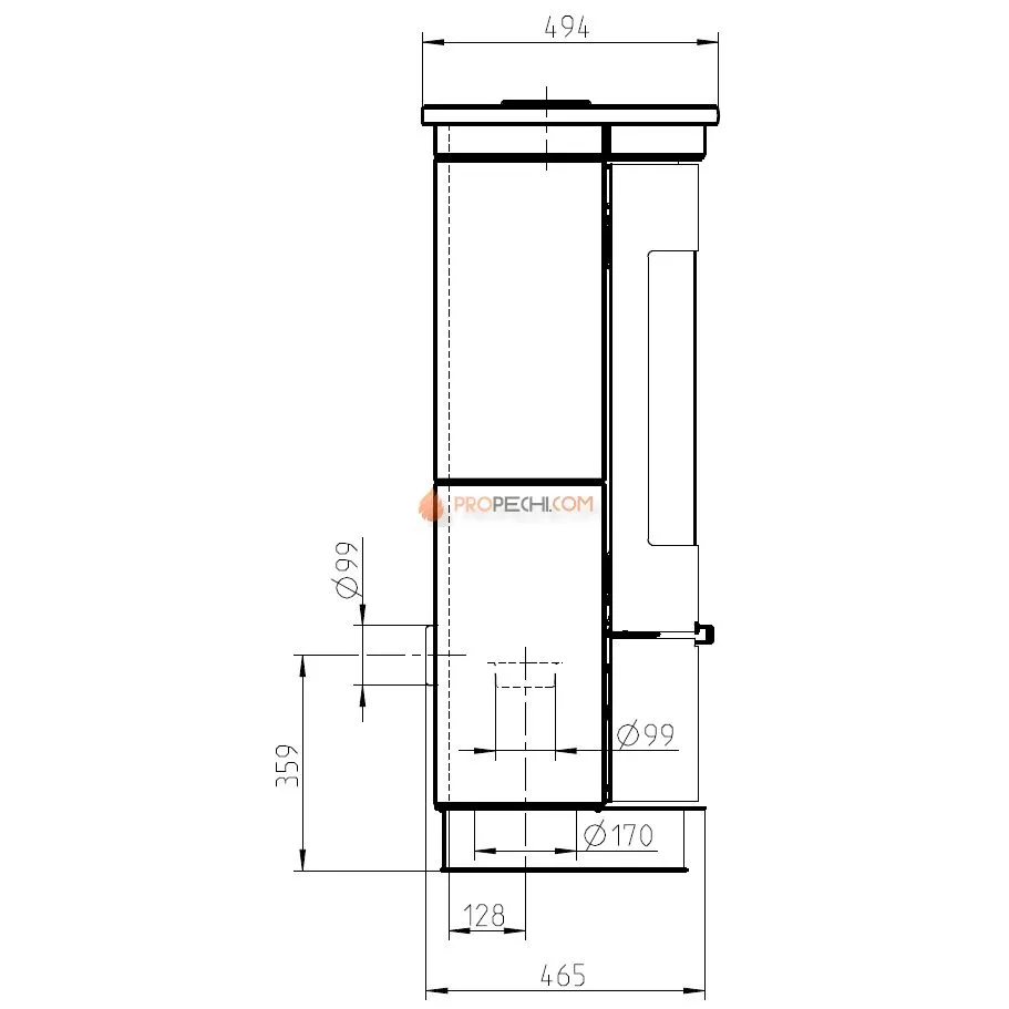 Печь-камин Thorma ANDORRA Standart Serpentino