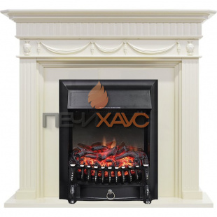 Каминокомплект Royal Flame Corfu - Слоновая кость с очагом Fobos FX Black