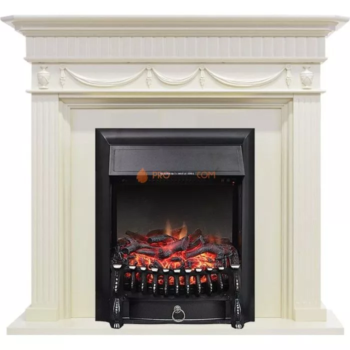 Каминокомплект Royal Flame Corfu - Слоновая кость с очагом Fobos FX Black