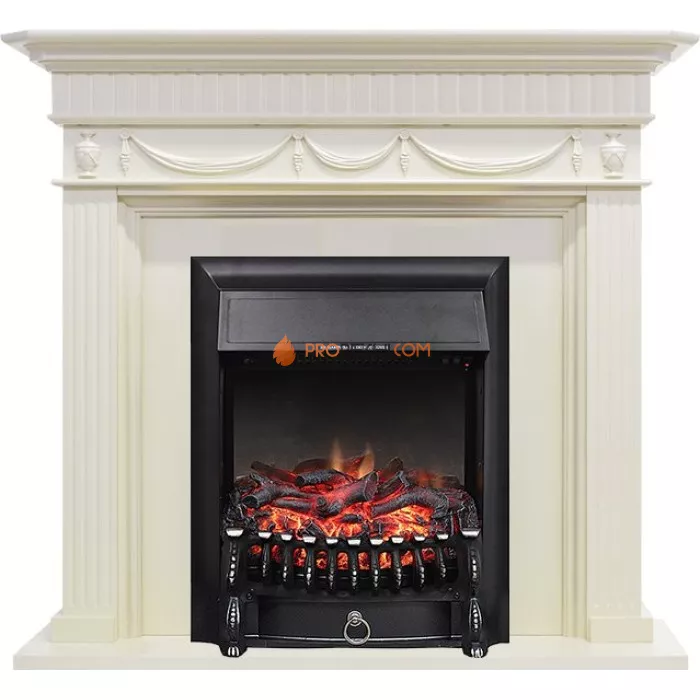 Каминокомплект Royal Flame Corfu - Слоновая кость с очагом Fobos FX Black
