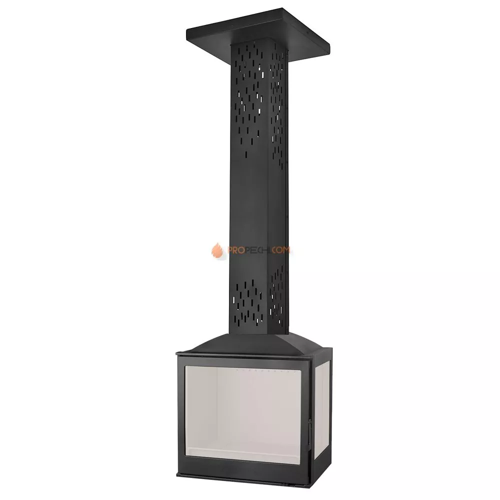 Печь-камин Liseo Castiron LCI 5 GFR Sky, стекло справа