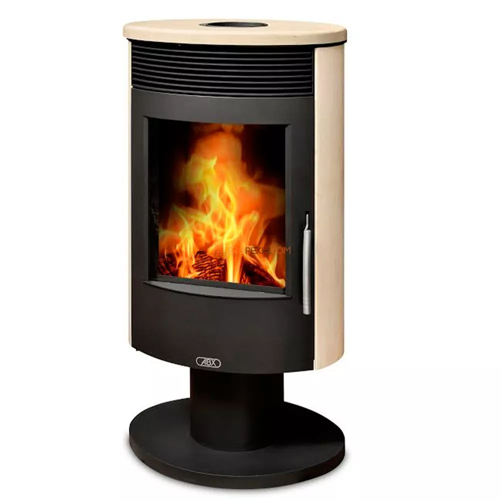 Печь-камин ABX Tartu 5 поворотный мокка крем