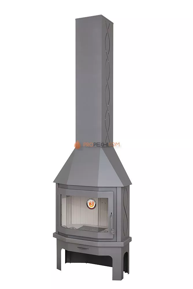 Камин ЭкоКамин Мюнхен пристенно-угловой, графит