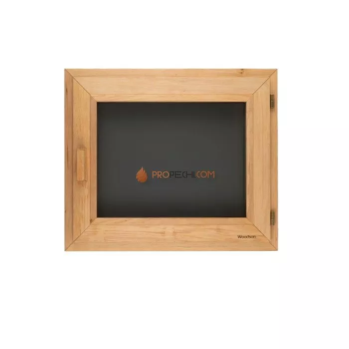 Окно Woodson PRO 50x40, стекло GREY ольха, левое