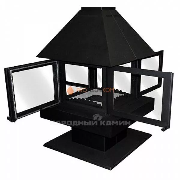 Печь-камин Бавария Эклипс островной 4D