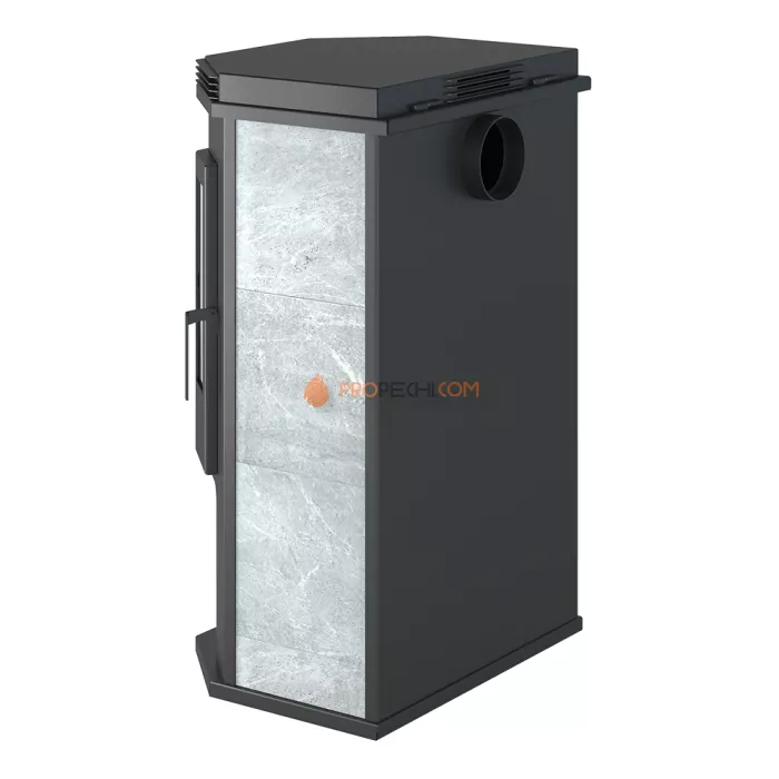 Печь-Камин Везувий ПК-05 Призматик с плитой Талькохлорит 12 кВт (200 м³) D 150мм