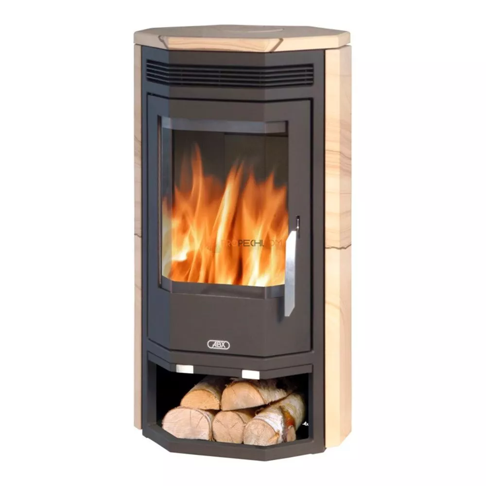 Печь-камин ABX Baltik 6 черная бразильский песчаник