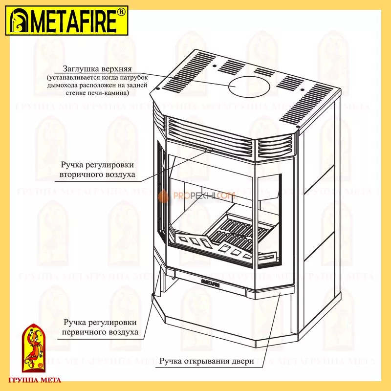 Печь-камин Мета Ангара12