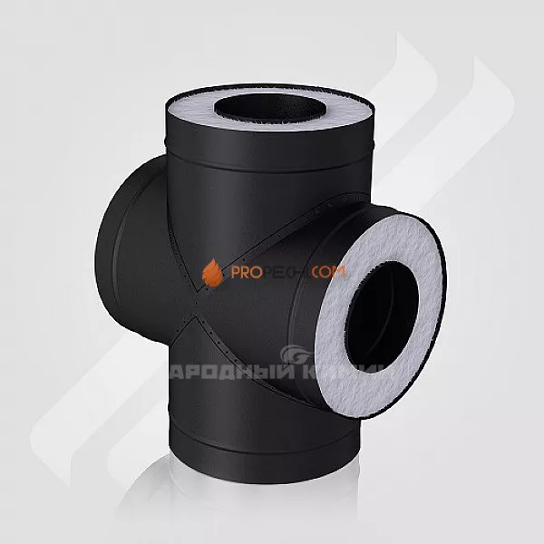 Сэндвич-четверник 115/215 мм. с заглушкой и ручкой