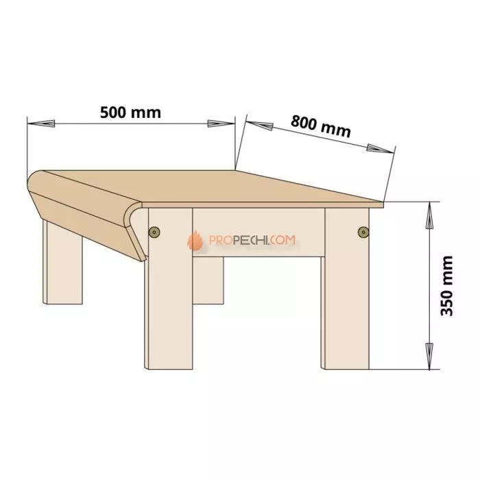 Скамейка для бани и сауны Cariitti Taive (Береза)
